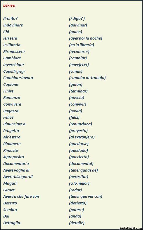 vocabulario