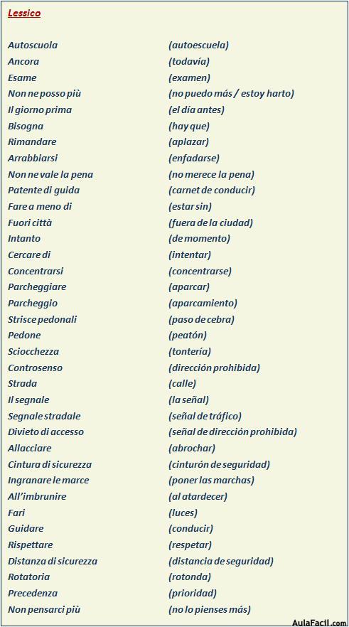 Vocabulario