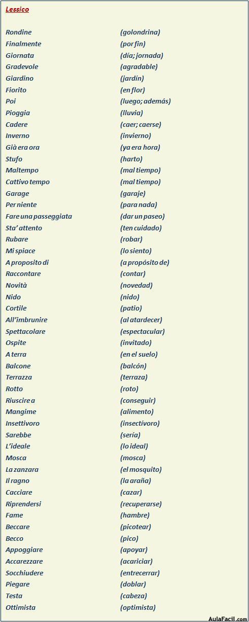 Vocabulario