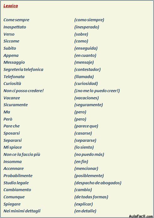 vocabulario