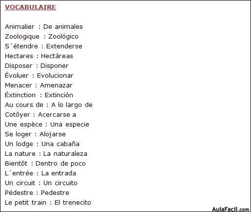 vocabulaire