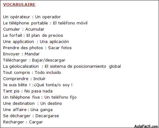 vocabulaire