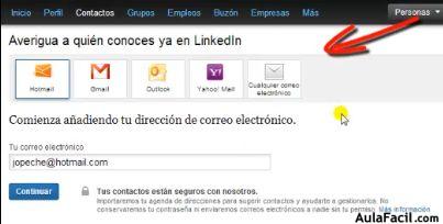 agregar más contactos a Linkedin