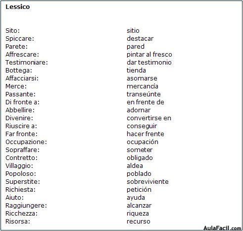 Vocabulario