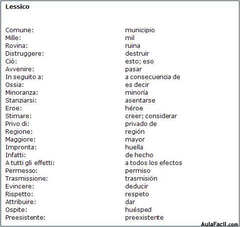 Vocabulario