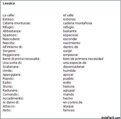 Vocabulario