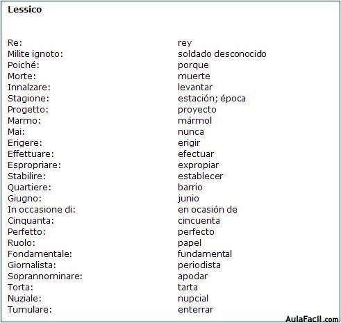 Vocabulario