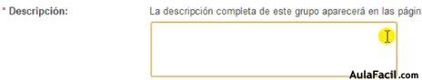 Descripción del grupo
