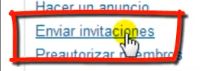 Enviar invitaciones.