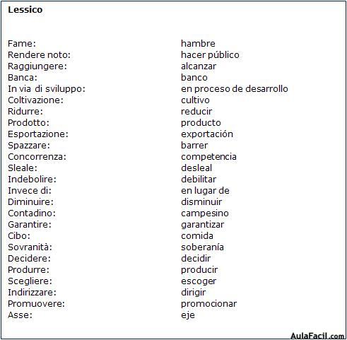 Vocabulario