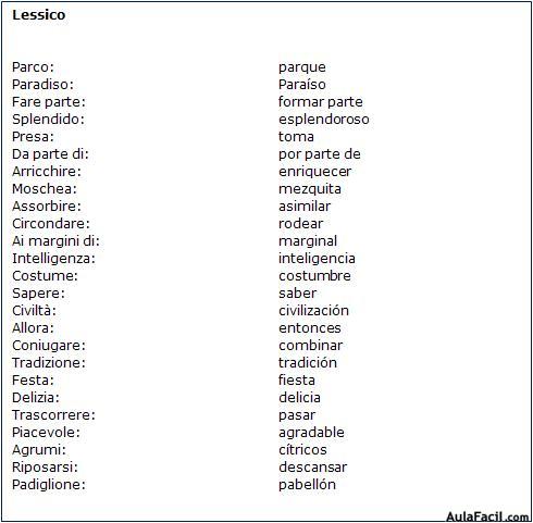 Vocabulario