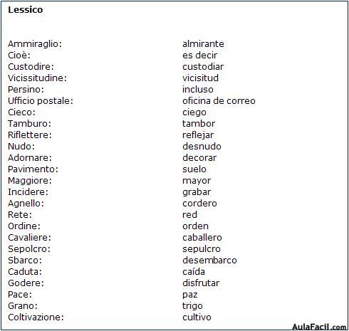 Vocabulario