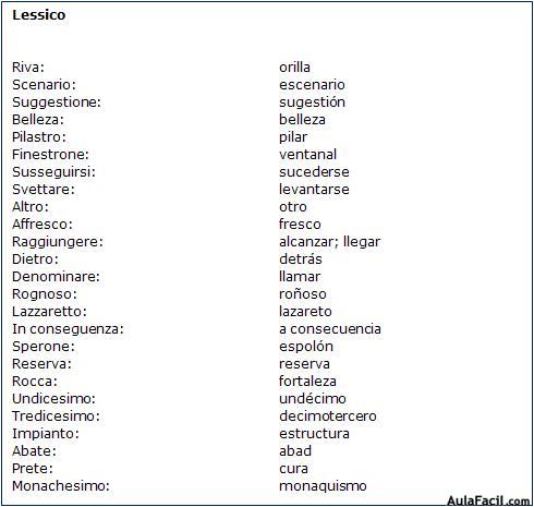 Vocabulario