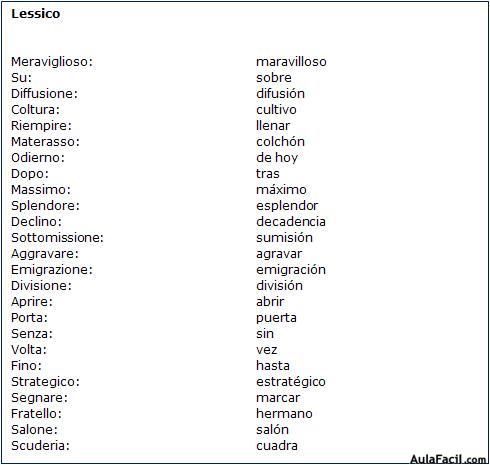 Vocabulario