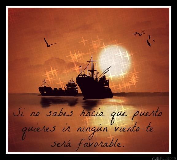 Si no sabes hacia que puerto quieres ir ningún viento te será favorable. 