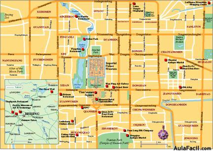 Mapa del centro de Beijing