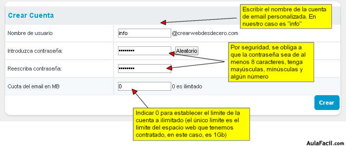 Frenesí Generacion luego 🥇▷【 Cómo crear una cuenta de correo electrónico y acceder al webmail -  Cómo crear una página web desde cero en un hosting de pago 】