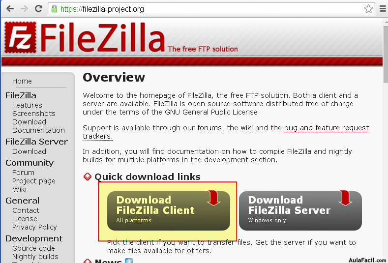 Descargar Filezilla