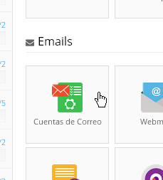 Crear cuentas de correo