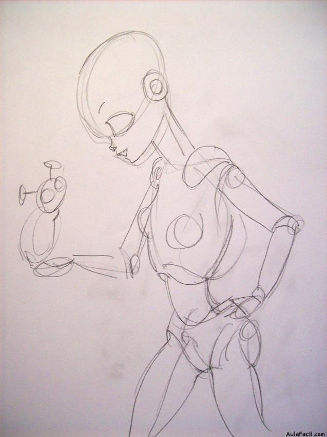 ????▷【 Boceto y dibujo a lápiz - Dibujar Manga Robot 】