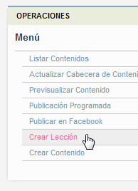 Crear lección