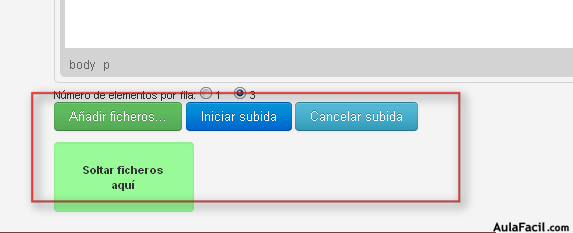 Uploader para subir ficheros multimedia