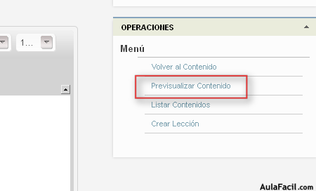 Previsualizar el contenido