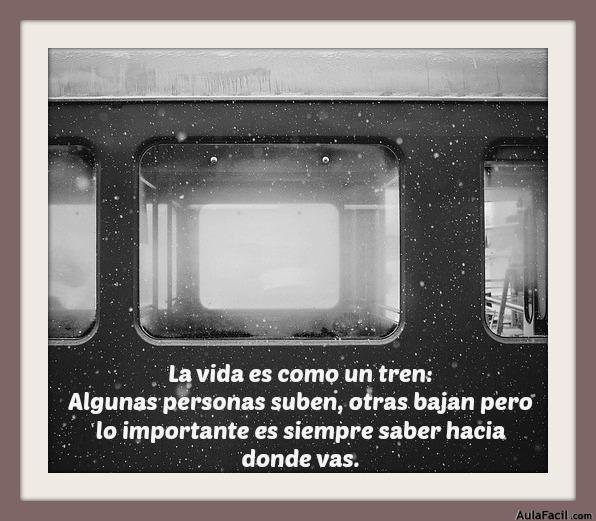 la vida es como un tren