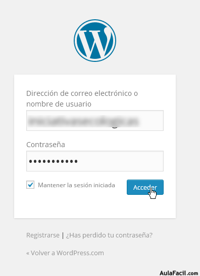 login wordpress