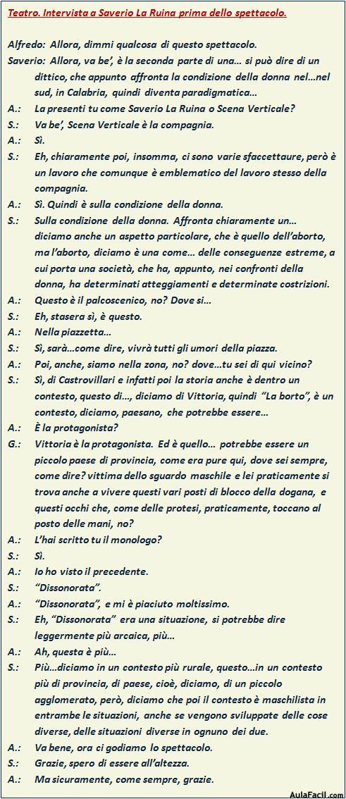 Teatro. Intervista a Saverio La Ruina prima dello spettacolo