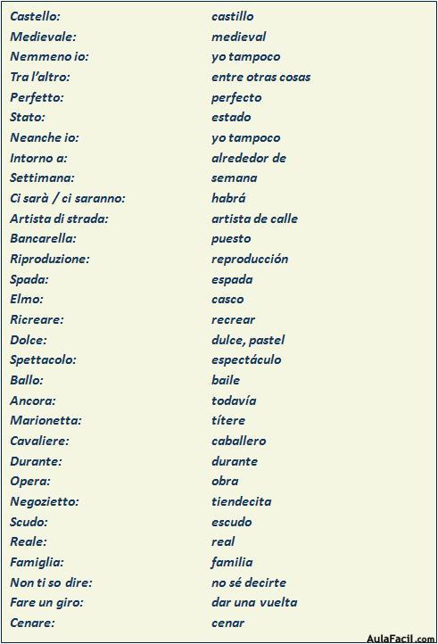 Vocabulario