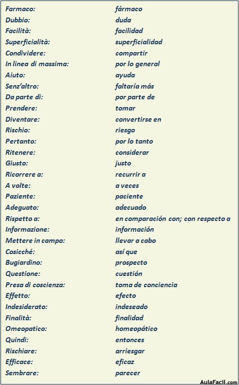 Vocabulario