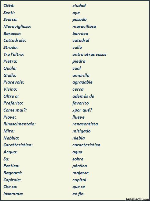 Vocabulario