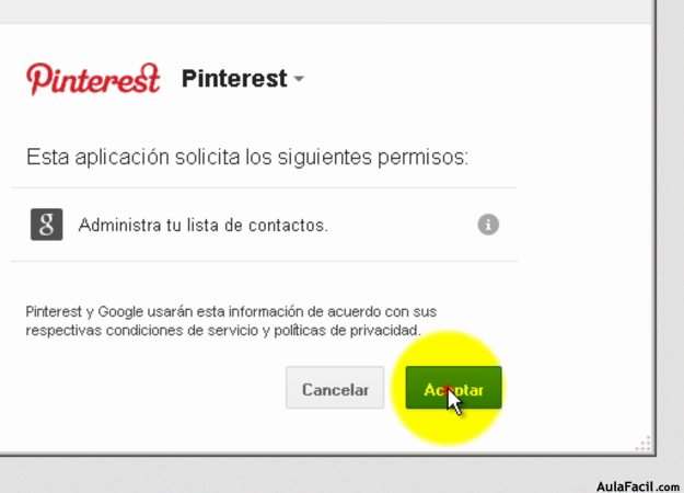 Aceptar Gmail