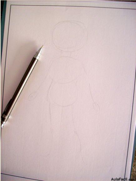 Dibujar la niña - maniquí