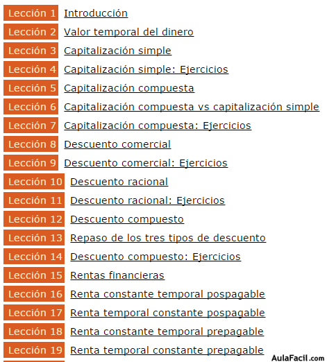 matematicas financieras