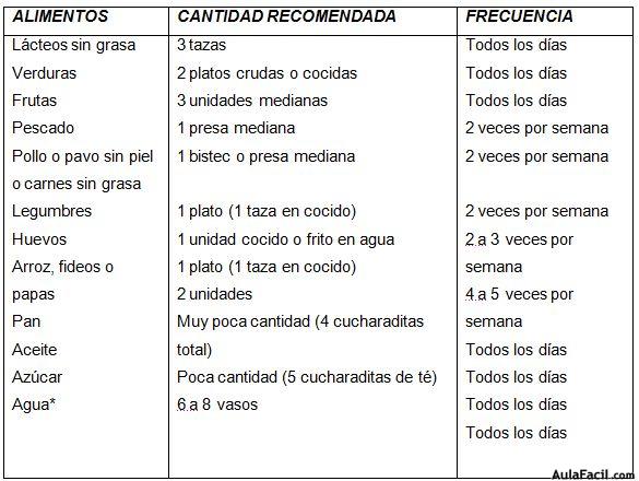 Plan de alimentación 