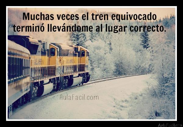 Muchas veces el tren equivocado terminó llevándome al lugar correcto.