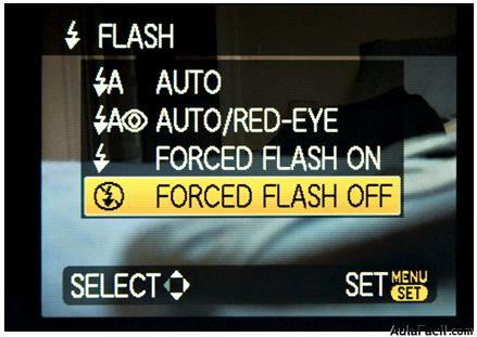 Flash Apagado (off)