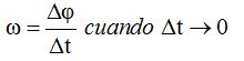 velocidad angular instantánea