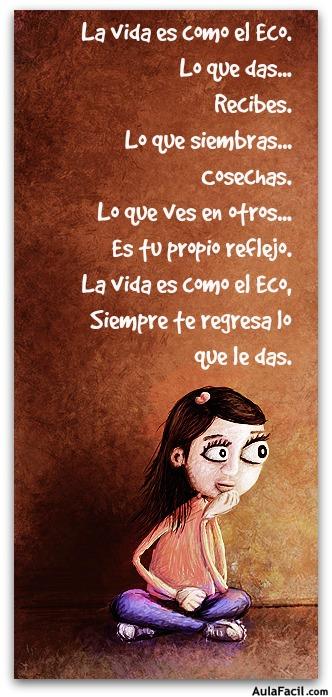 ????▷【 La vida es como eco - Reflexiones positivas diarias 】