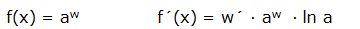 derivada de una función exponencial