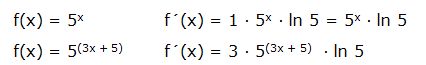 derivada de una función exponencial