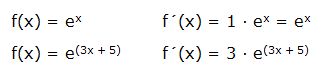 derivada de una función exponencial