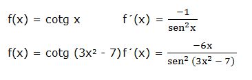 derivada de la cotangente