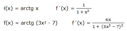 derivada del arcotangente