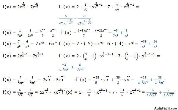 derivada de una resta II