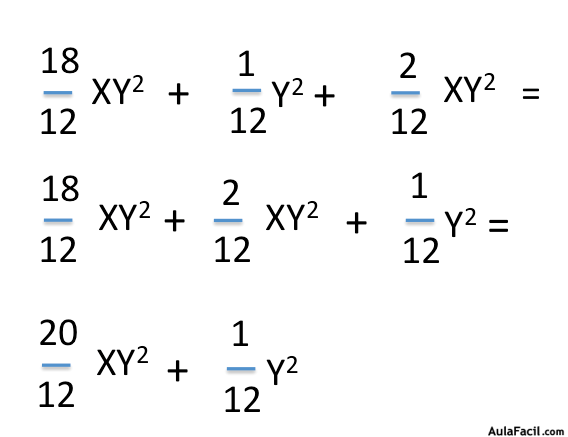 solucion de fracciones con mismo denominador