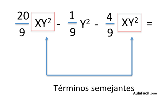 resta de fracciones alebraicas con mismo denominador