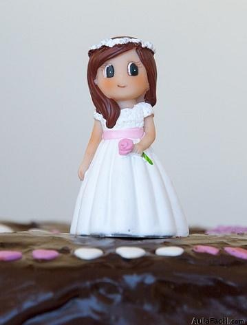 Muñeca tarta comunión